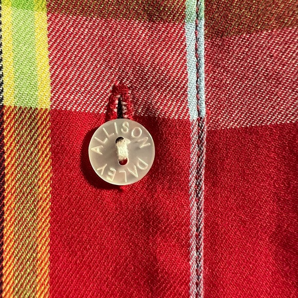 Allison Daley Plaid Blouse  14 P - Picture 5 of 12